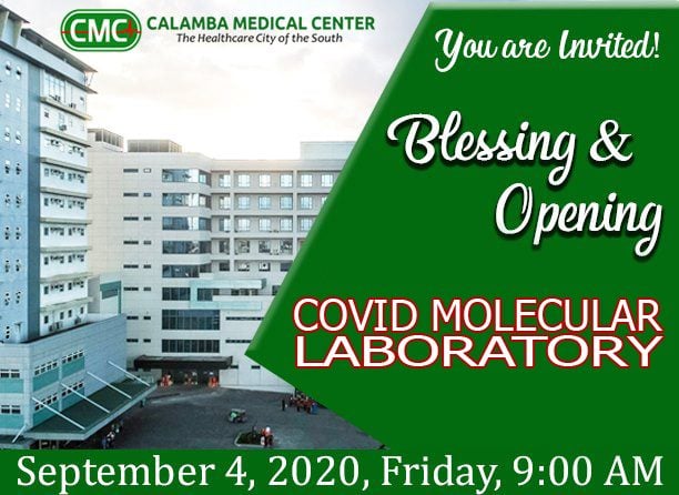 Calamba Medical Center - Blessing and Opening of CMC COVID Molecular ...